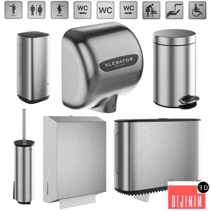 Accessories for public toilets set 151 part 1 - Görsel 1