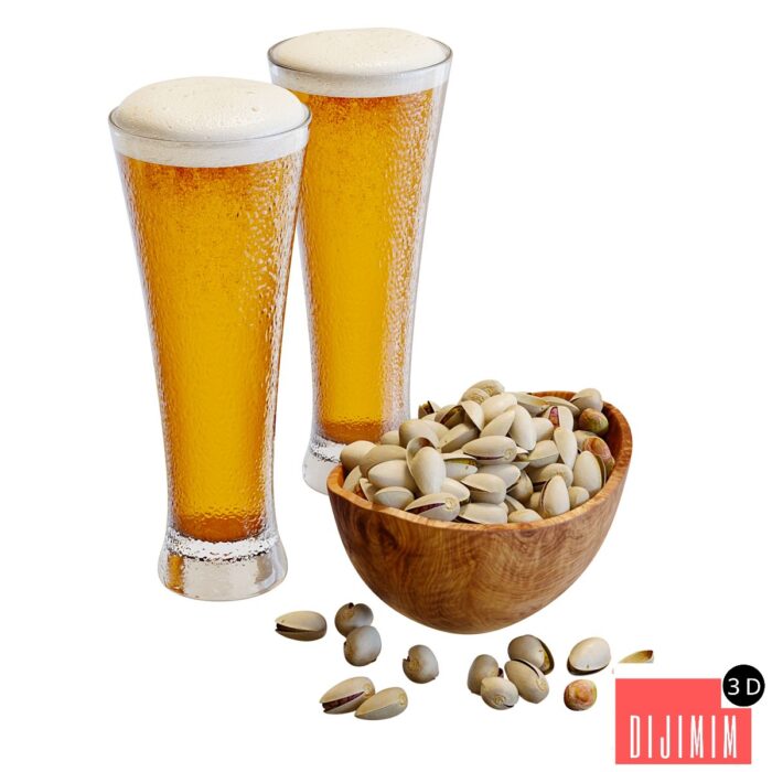 Food Set 20 / Pistachios and Beer - Görsel 1