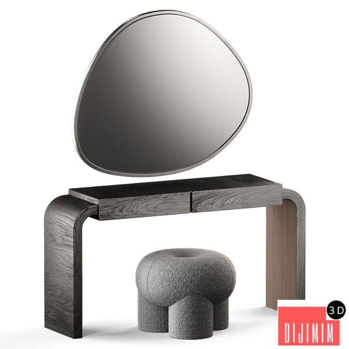Table Nebo Pouf Ollie Mirror SPOT M - Görsel 1