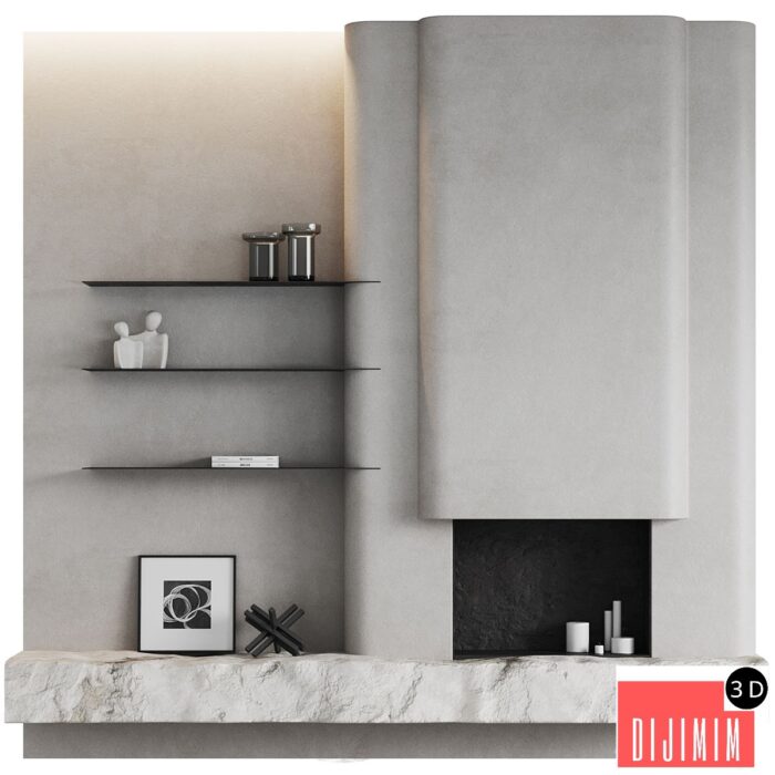 Fireplace area Monolithic - Görsel 1