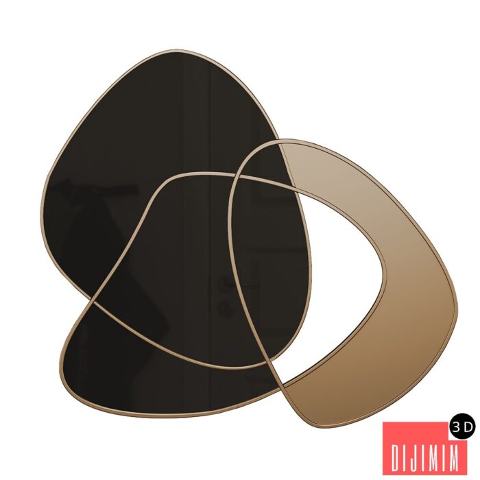 Abstract 3D Metal Wall Decor - Görsel 1