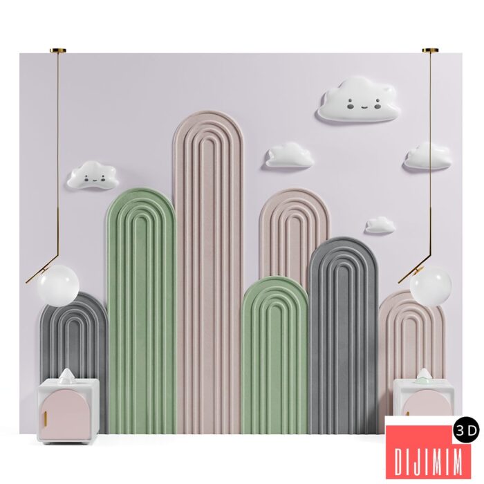 Headboard in nursery 05 - Görsel 1