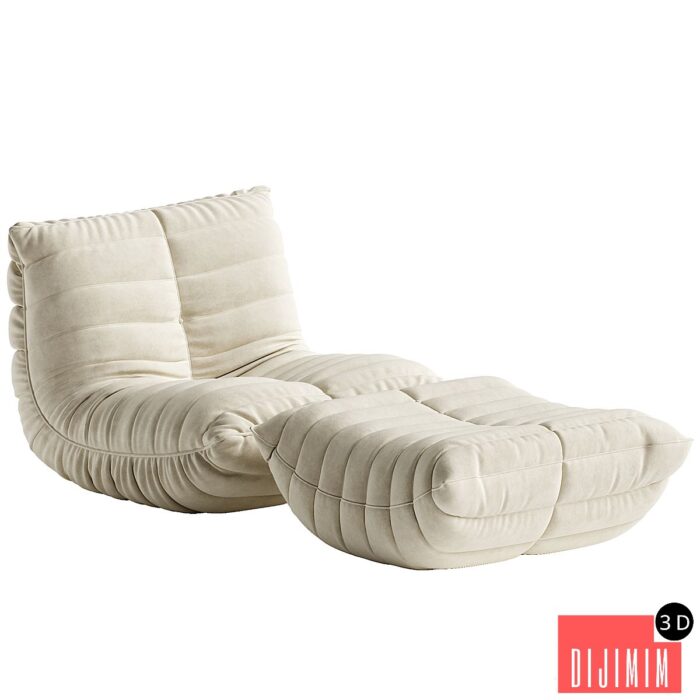 Armless Standard Bean Bag Set - Görsel 1