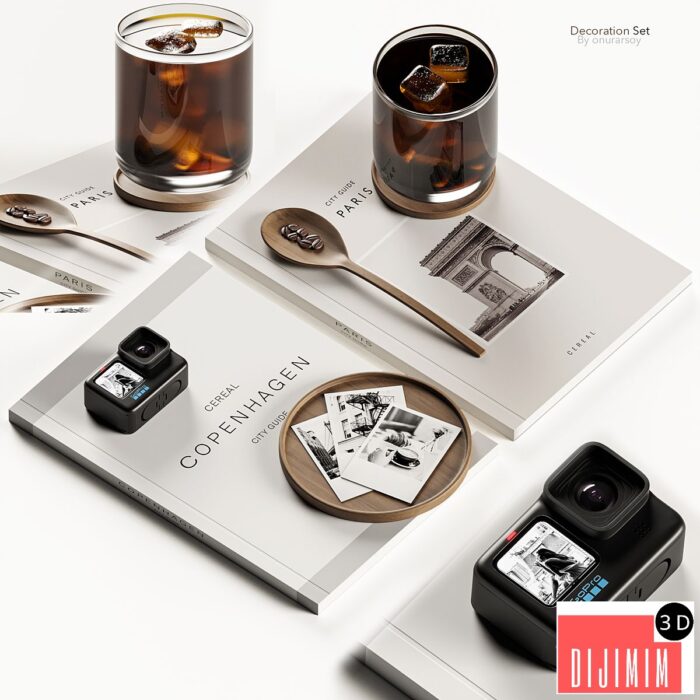 Decoration set with Books and Coffee - Görsel 1