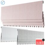 Roman Curtains 121 | Etsy | Blush Roman blind with pompoms