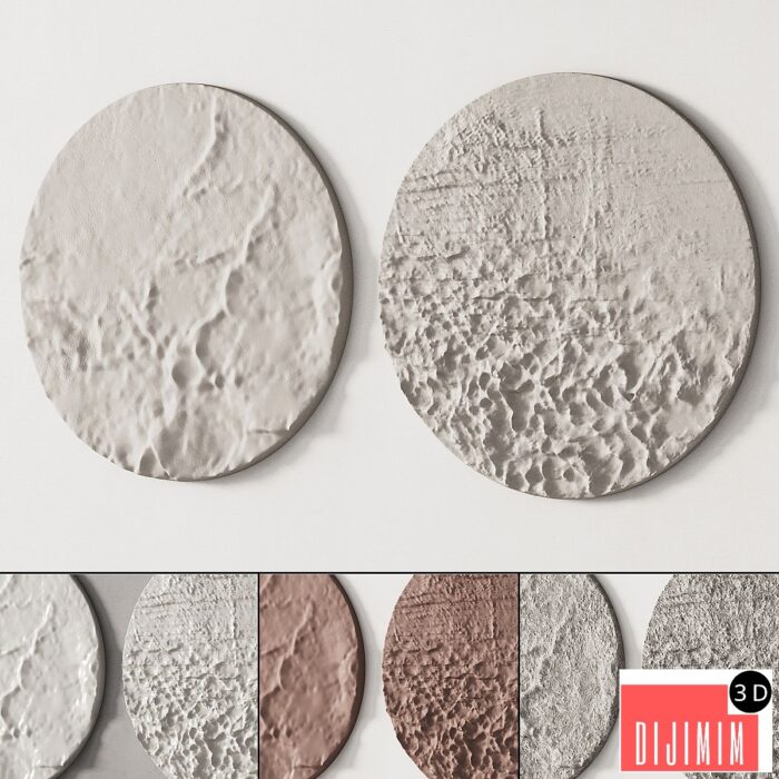 279 decorative wall art 11 round artworks P02 - Görsel 1