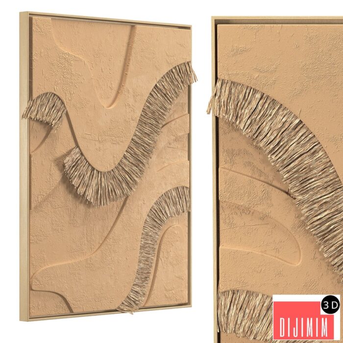 ELAN BYRD RAFFIA ART 3 - Görsel 1