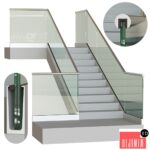 Glass railing on profile 6