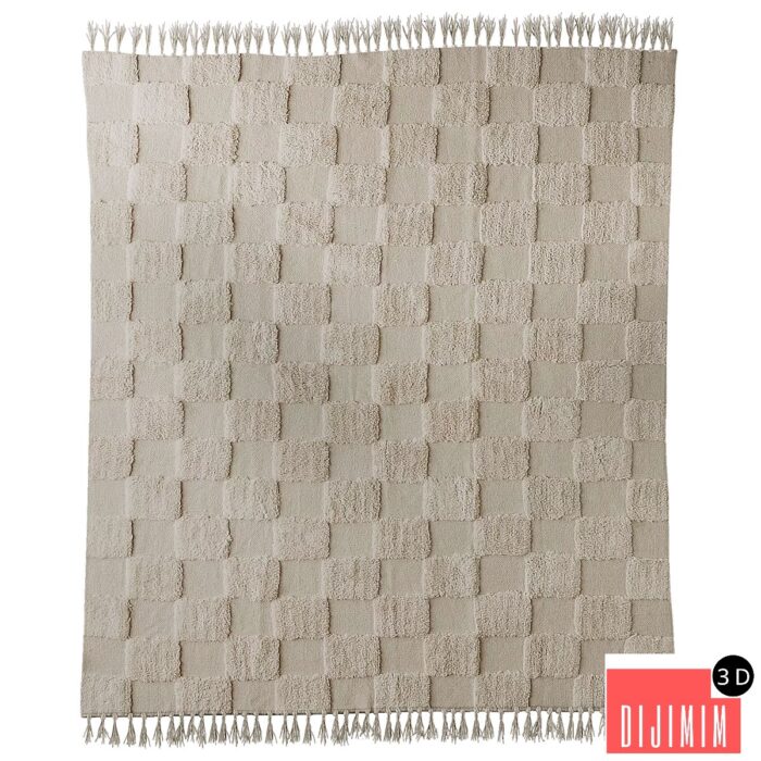 Checkerboard Hilo Tufted Rug - Görsel 1
