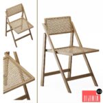 Zara Home RATTAN AND WOOD FOLDING CHAIR