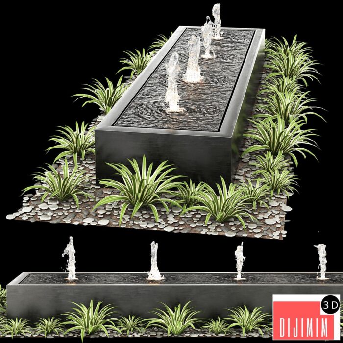 Modern box fountains_01 - Görsel 1
