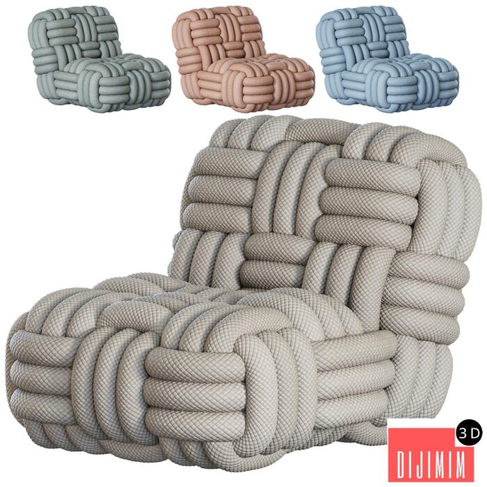 Knitty Lounge Chair by Moooi - Görsel 1