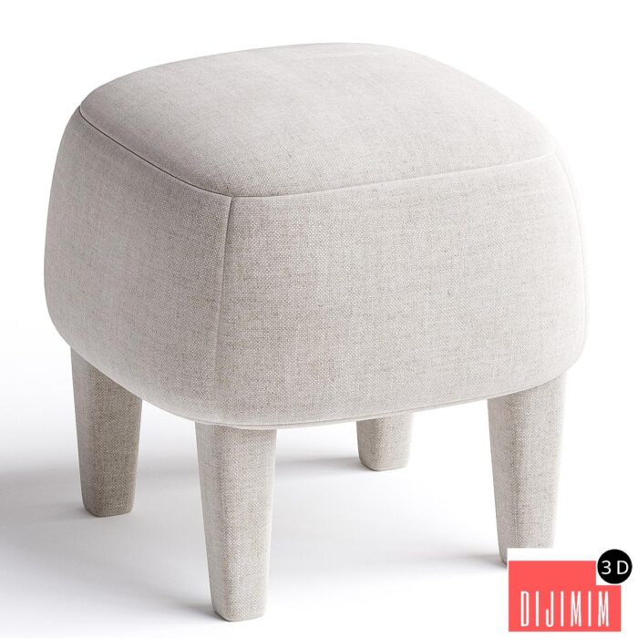 MINI | Fabric pouf By Gianfranco Ferré Home - Görsel 1
