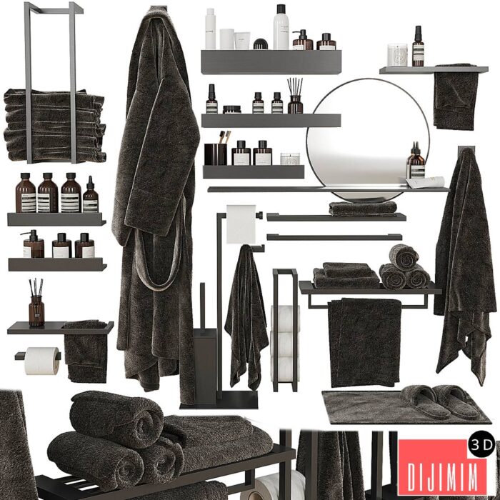 Decorative bathroom set 205 - Görsel 1