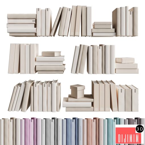 7colors monochrome books set