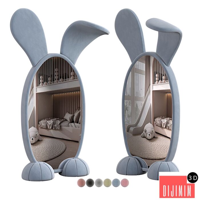 Bunny Floor Mirror - Görsel 1