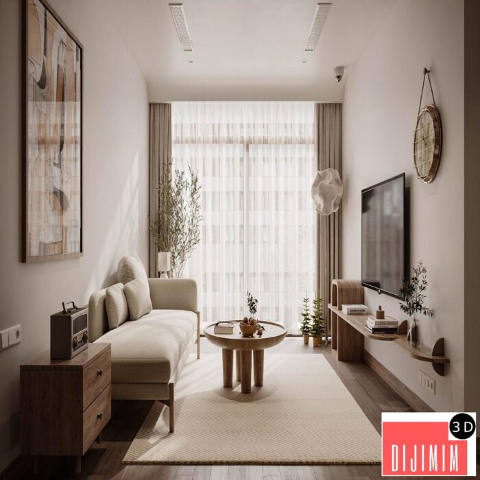 13432.  3D Apartment Interior Model By Tran Hai Yen - Görsel 1