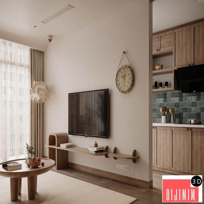 13432.  3D Apartment Interior Model By Tran Hai Yen - Görsel 2