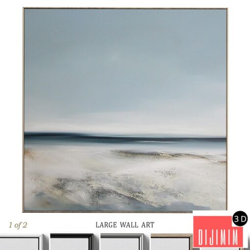 Large Living Room Abstract Neutral Wall Art C-411