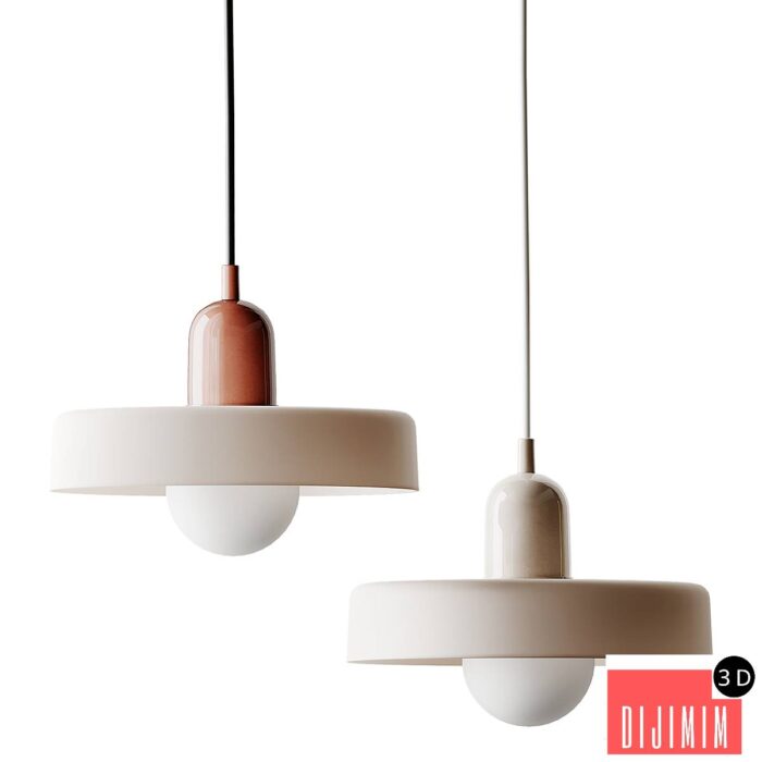 Ceramic Disc Orb Pendant By In Common With - Görsel 1