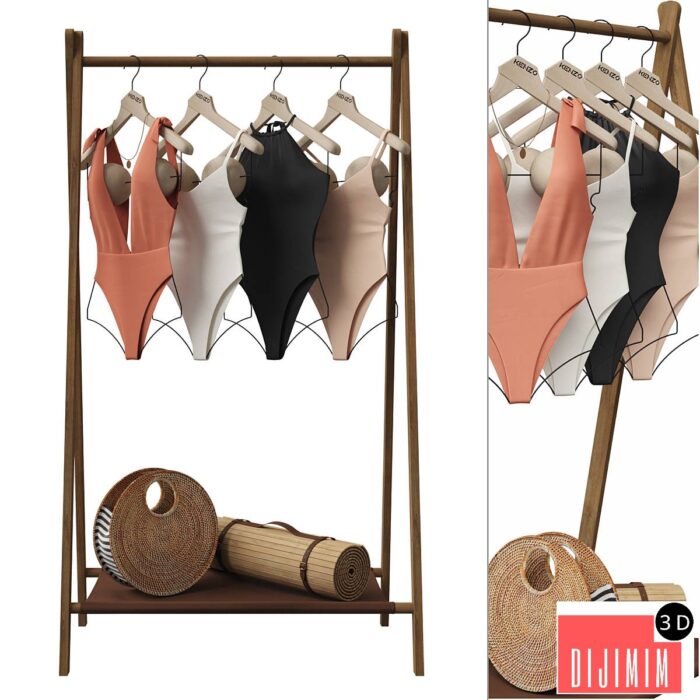 Set of swimwear and beach accessories for shop 002 - Görsel 1