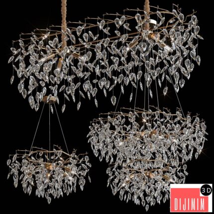 Modern crystal led chandeliers for living room