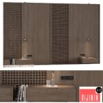 Wall composition bedroom headboard kit 03