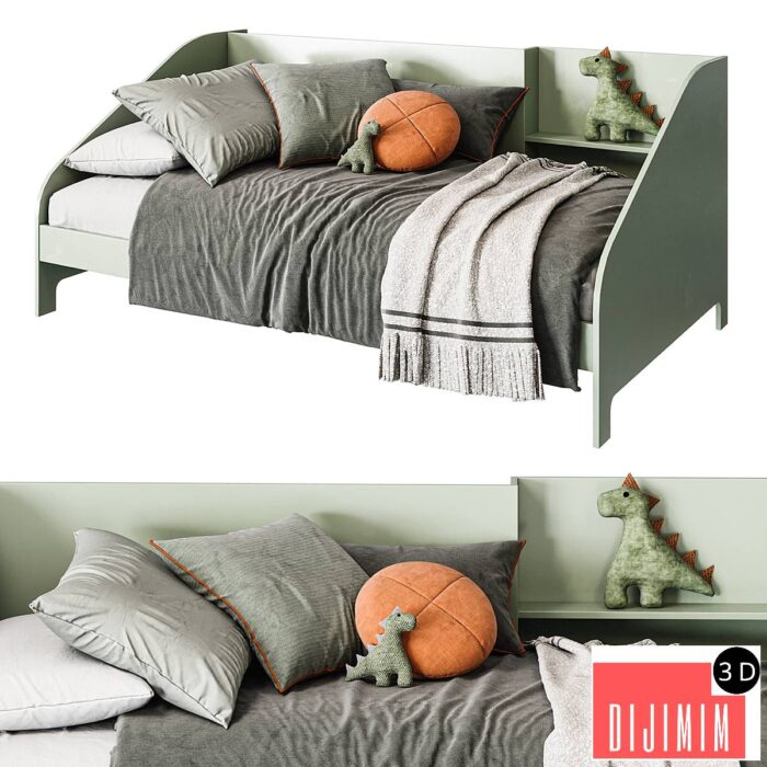 Bed with shelves Tagahe by LA REDOUTE INTERIEURS - Görsel 1