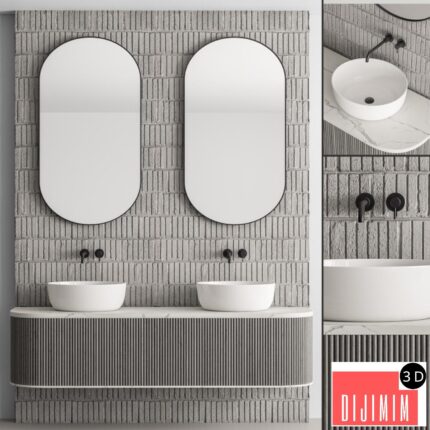 Bathroom Set Concrete Wall - Set 27