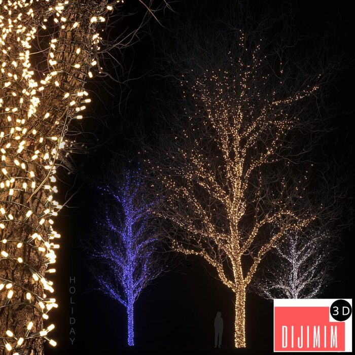 Holiday glowing trees - Görsel 1