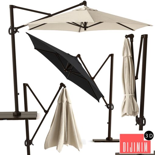 Round Cantilever Outdoor Patio Umbrella Pottery Barn