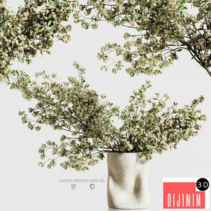 plants bouquet vase 35 - Görsel 1