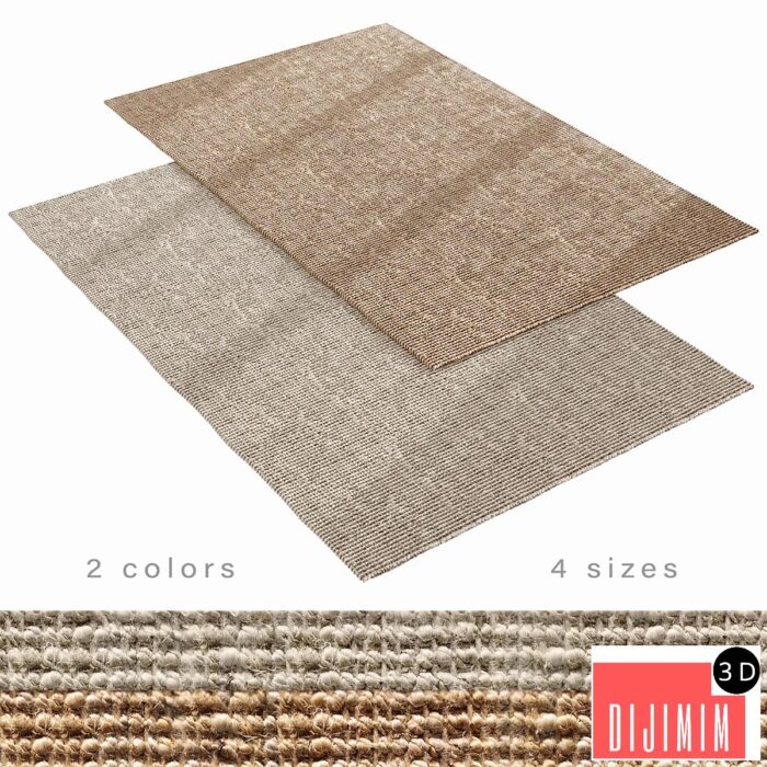 Jute boucle rug - Görsel 1