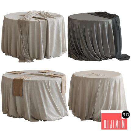 Tablecloth on a round table 77