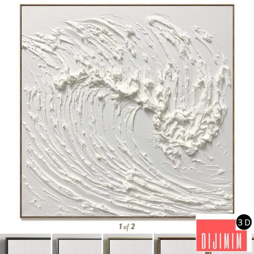 Plaster two square photo frames D-171