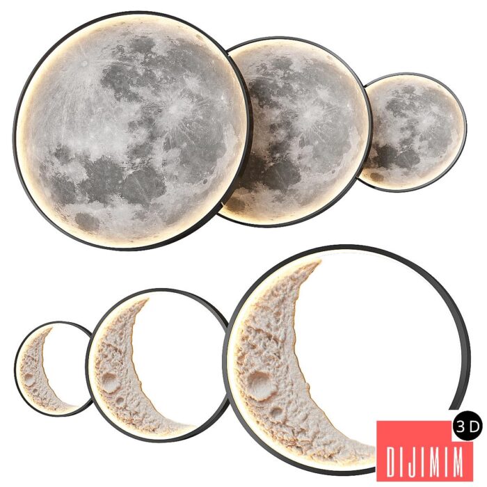 Wall Moon Lamp - Görsel 1