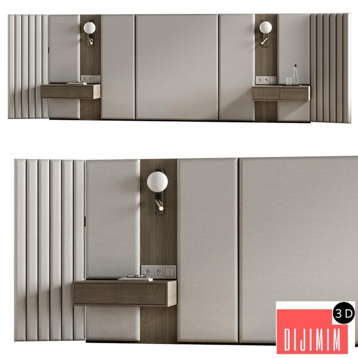 Bedroom headboard kit 04 - Görsel 1