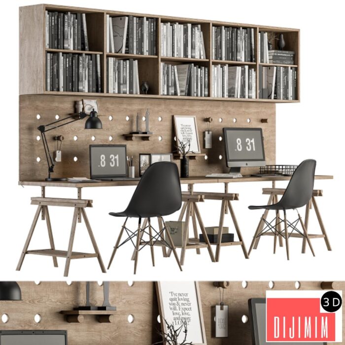 Office Furniture - employee Set 27 - Görsel 1