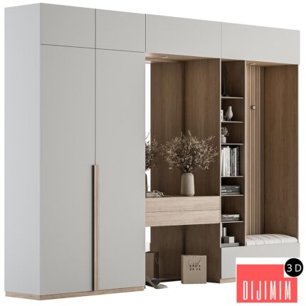 Hallway 48 - White and Wood Entrance