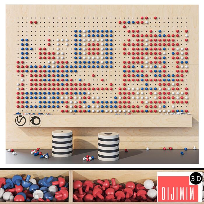 Wooden game board for nursery No. 2 - Görsel 1