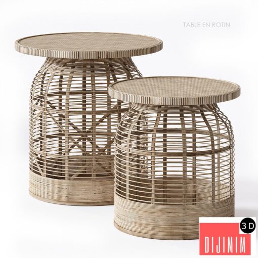 Rattan side table Madam Stoltz