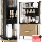 Katty modern sideboard with dishes by Bpoint Design