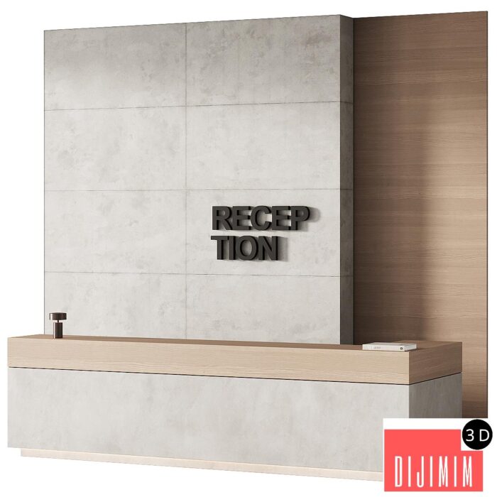 253 office furniture 12 reception desk 07 - Görsel 1