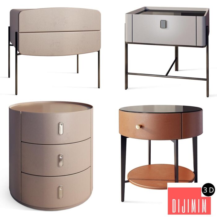 Modern bedside table Chester Moby Puerto Decor Diva - Görsel 1