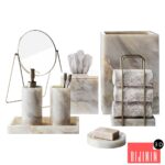 Stone bathroom accessories