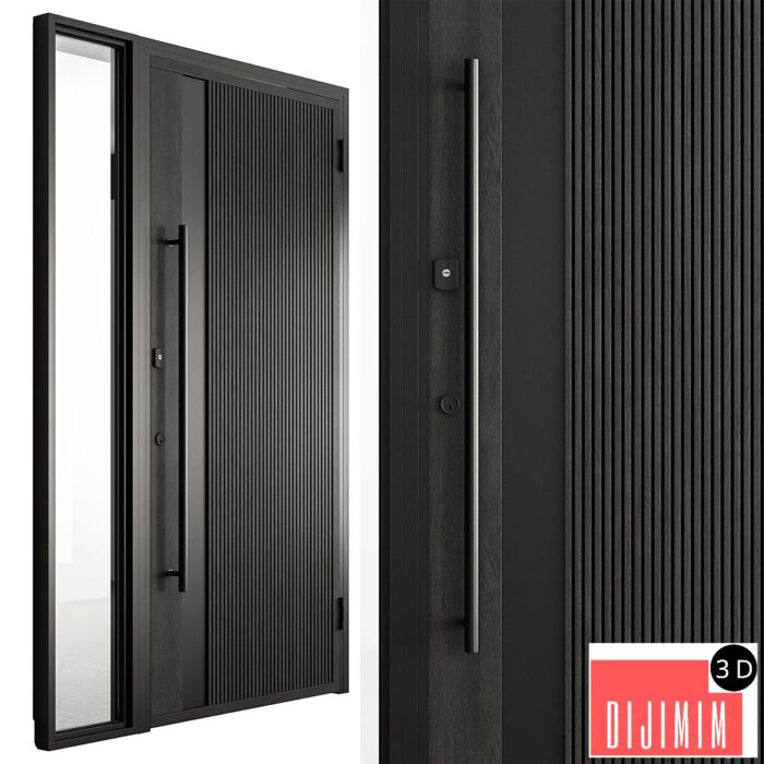 Wooden Front Door - Set 91 - Görsel 1