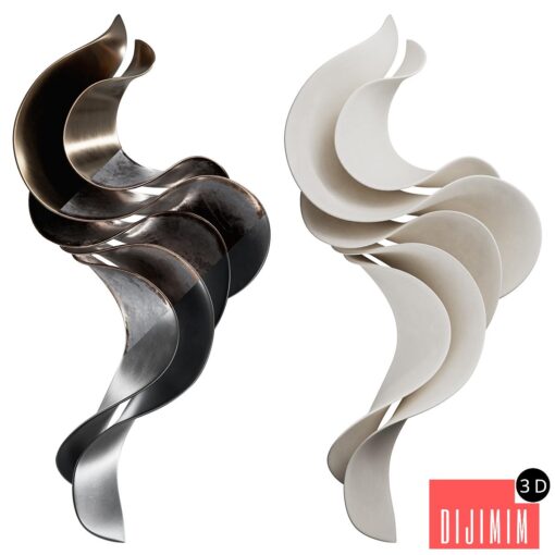 Wall sculpture Abstract Wave Vasso Fragkou 06