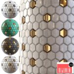 steel and marble mix tile 002