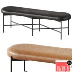 Pottery Barn Maison Leather Backless Bench