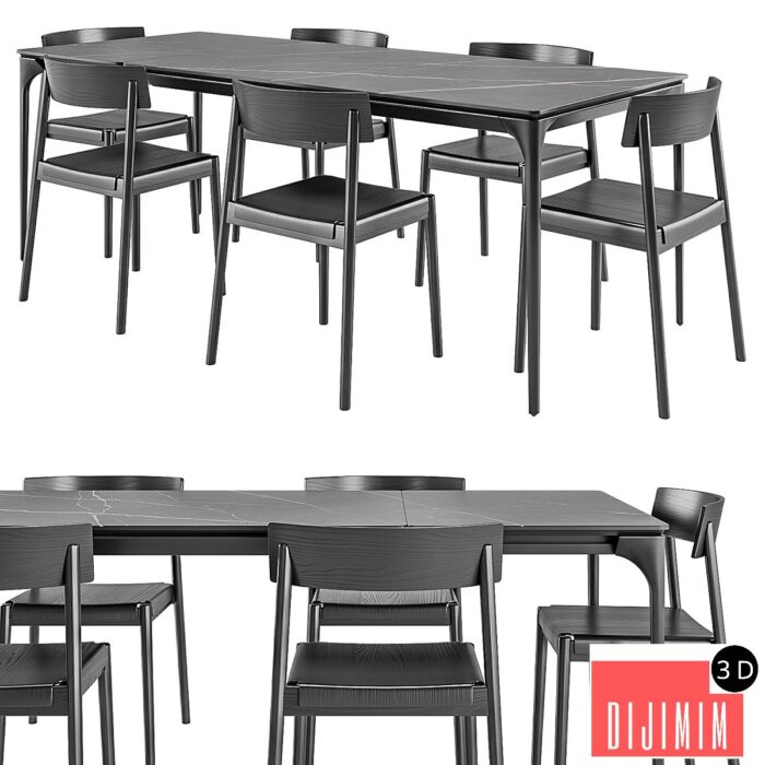 Silhouette table + Scandia chair - Görsel 1